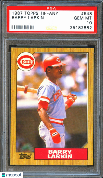 1987 Topps Tiffany Barry Larkin #648 PSA 10
