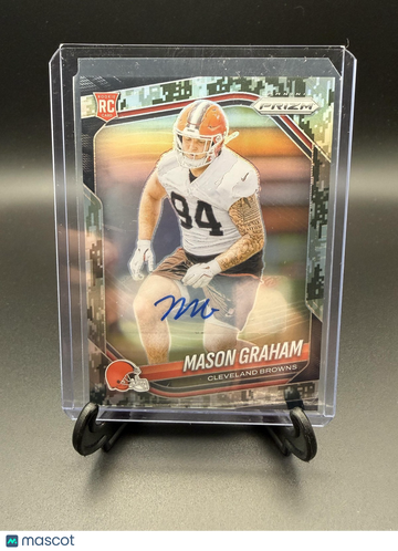 2025 Panini Prizm Mason Graham #354 Navy Camo SN AU RC