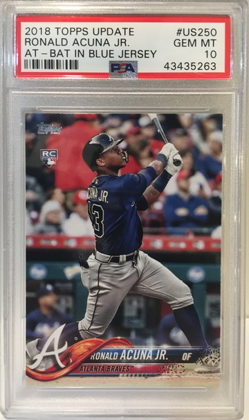 2018 Topps Update Ronald Acuna Jr #US250 Rookie RC PSA 10 Braves