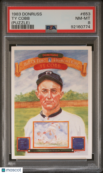 1983 Donruss Ty Cobb #653 (Puzzle) PSA 8