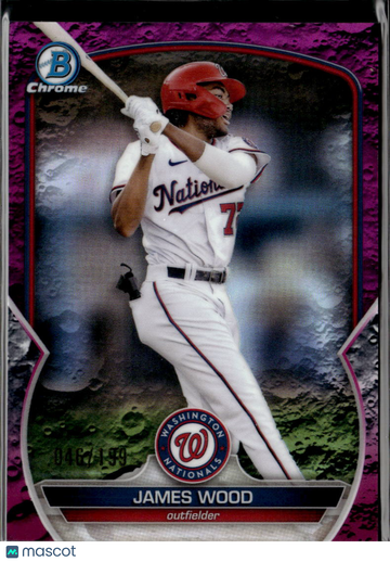 James Wood 2023 Bowman Chrome Lunar Glow Refractor Washington Nationals