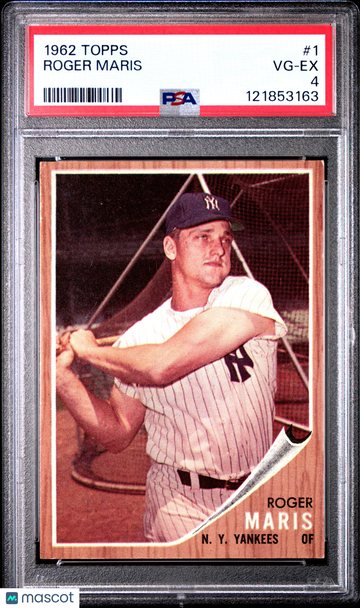1962 Topps Roger Maris #1 PSA 4