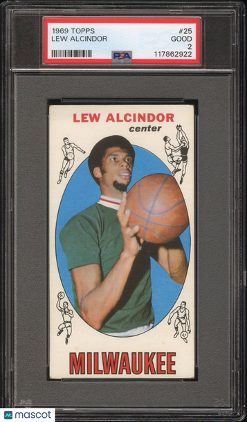 1969 Topps Lew Alcindor #25 PSA 2