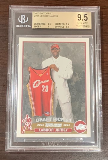 2003 Topps Lebron James BGS 9.5