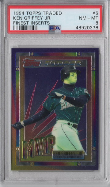 1994 Topps Traded Ken Griffey Jr Finest Inserts PSA 8