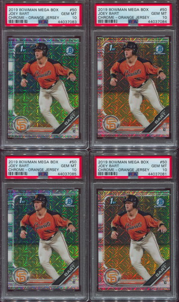 JOEY BART x4 - PSA 10 2019 Bowman Chrome Mega/Mojo