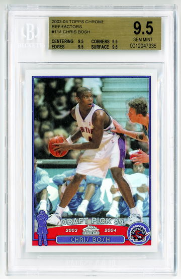 2003 Topps Chrome Chris Bosh Refractor BGS 9.5
