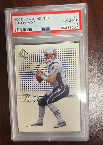 2002 SP Authentic Tom Brady PSA 10