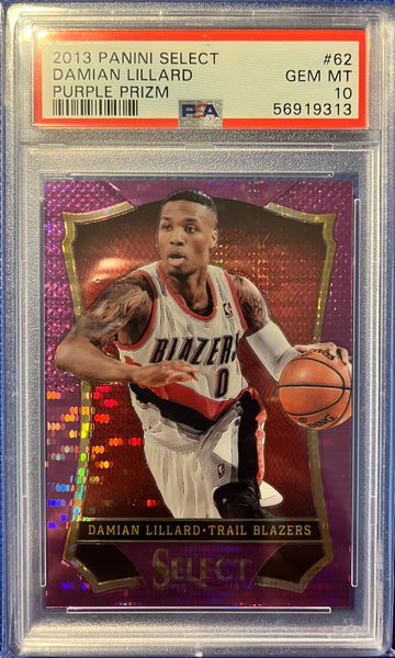 2013 Select Purple Prizm DAMIAN LILLARD #d/99 PSA 10 Gem Mint *POP ONLY 3!!
