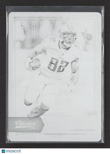 2017 Panini Plates & Patches Classics Football Delanie Walker #95 Black Printing /1 Printing Plate