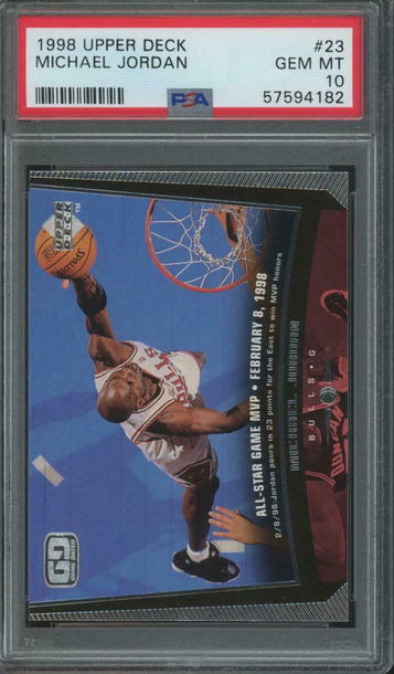 1998 Upper Deck 23 Michael Jordan Chicago Bulls PSA 10 Gem Mint