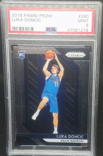 Luka Doncic 2018-19 Panini Prizm RC Rookie Card # 280 Graded PSA 9 Mint
