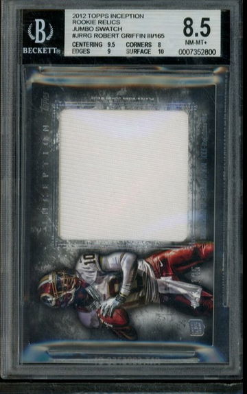2012 Topps Inception Rookie RC PATCH /165 Robert Griffin BGS 8.5