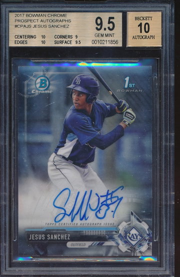 2017 Bowman Chrome Jesus Sanchez BGS 9.5/10