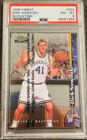 DIrk Nowitzki 1998 Topps Finest w/ Coating Rookie #234