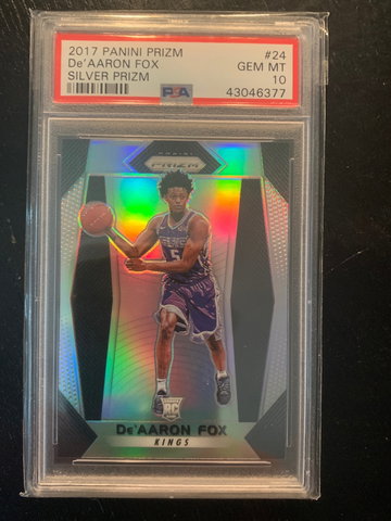 2017 Prizm Silver De'arron Fox PSA 10