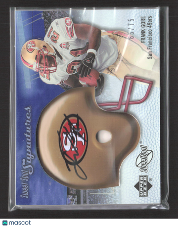 2007 Upper Deck Sweet Spot Sweet Spot Signatures Frank Gore #SSS-FG /75 Helmet Piece