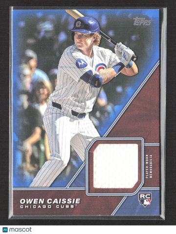 2026 Topps Major League Material Owen Caissie #MLM-OCA /150 Player-Worn Memorabilia Relic RC