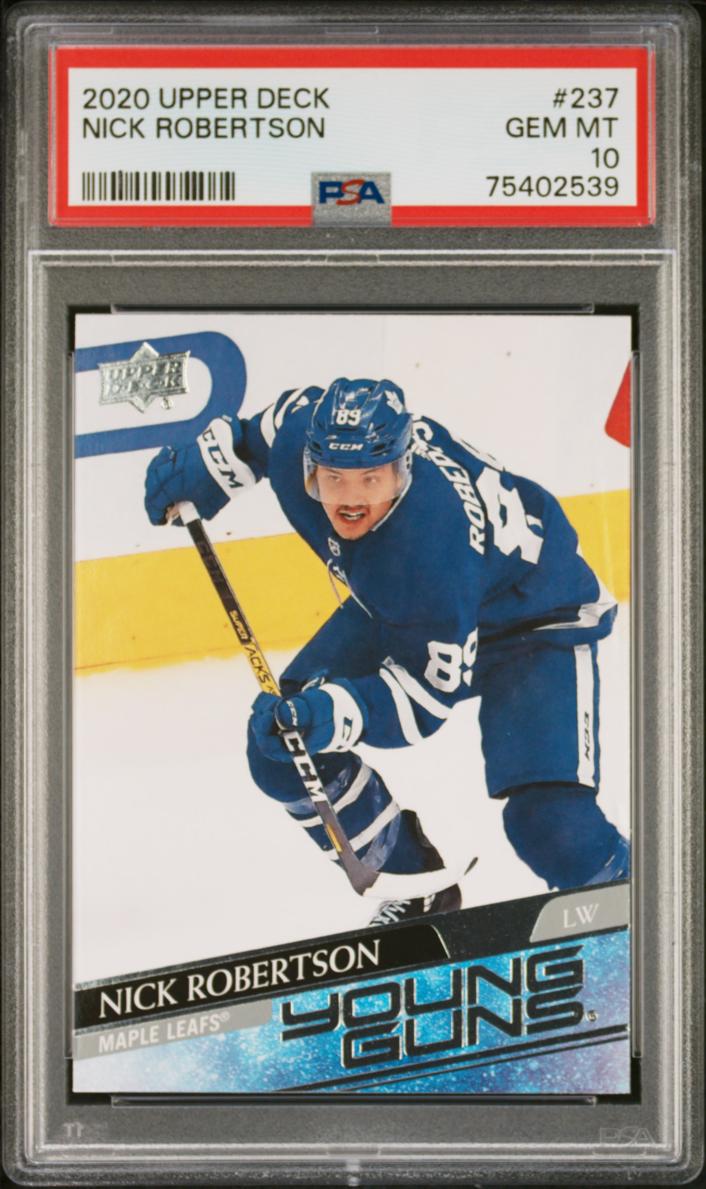 2020 Upper Deck Nick Robertson #237 PSA 10