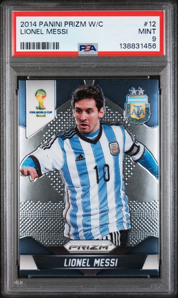 2014 Panini Prizm World Cup Lionel Messi #12 PSA 9