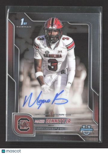 2025 Topps Bowman University Chrome Football Mazeo Bennett Jr. #BCA-MB 1st Bowman Prospect Autograph Variation Auto