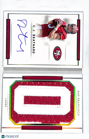 2018 Panini National Treasures C.J. Beathard #RJB-CJ /8 Patch