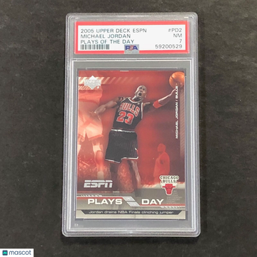 2005 Upper Deck Espn Plays Of The Day Michael Jordan #PD2 Plays Of The Day PSA 7