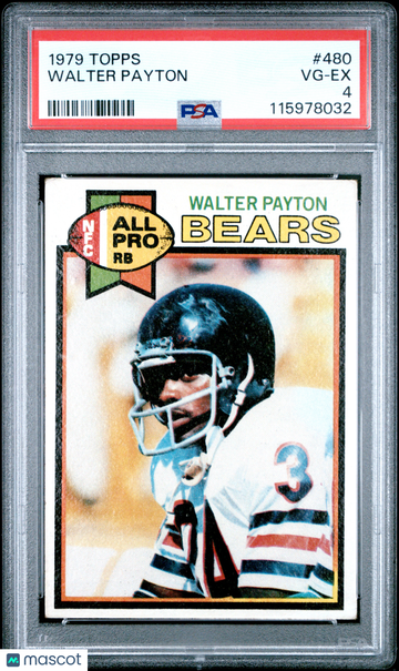 1979 Topps Walter Payton #480 HOF Low Pop PSA 4