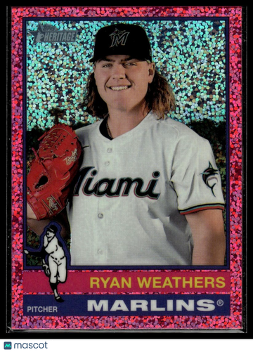 2025 Topps Heritage Ryan Weathers #275 Chrome Pink Sparkle Refractor