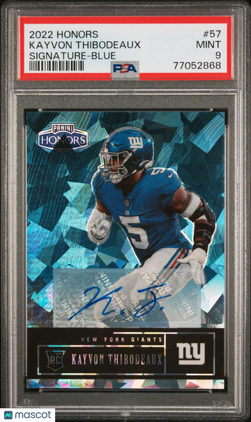 2022 Panini Honors Kayvon Thibodeaux Signature Blue PSA 9