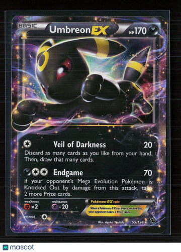 Pokemon 2016 Fates Collide Umbreon EX #55/124
