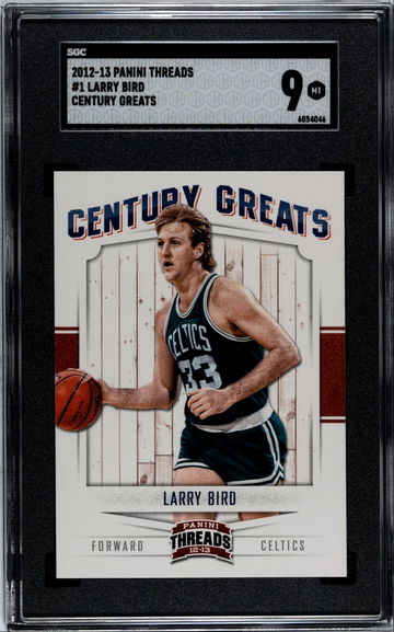 2012-13 Panini Threads Basketball Century Greats #1 Larry Bird - Graded SGC 9 MT. POP 1