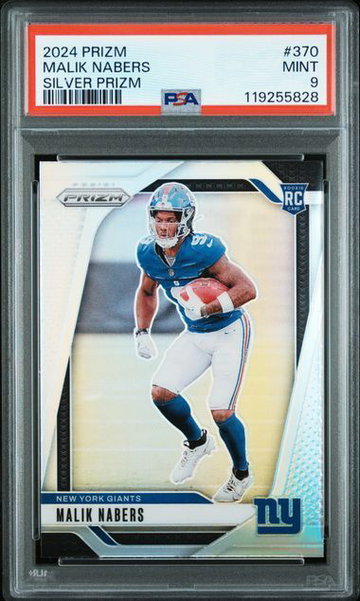 2024 Prizm | Rookie Malik Nabers | Silver Prizm | PSA 9
