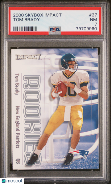2000 Skybox Impact Tom Brady #27 PSA 7