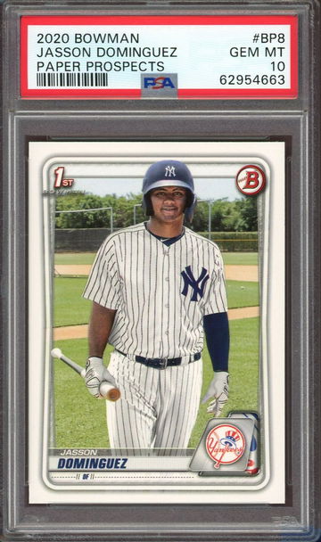 2020 Bowman Prospects # BP8 Jasson Dominguez 1st Bowman New York Yankees NY PSA 10