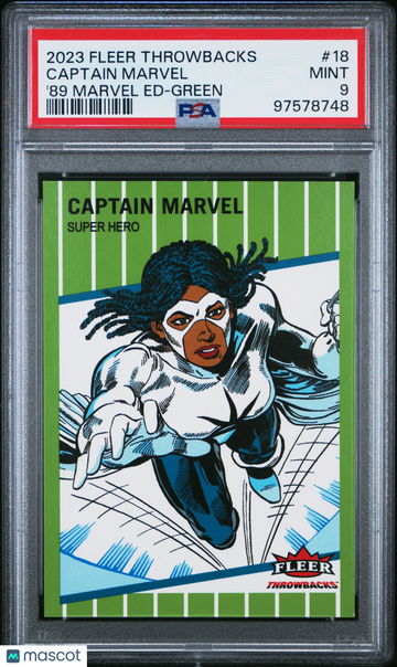 2023 Fleer Throwbacks '89 Marvel Edition Captain Marvel #18 PSA 9