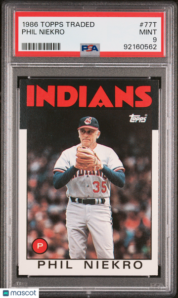 1986 Topps Traded Phil Niekro #77T PSA 9