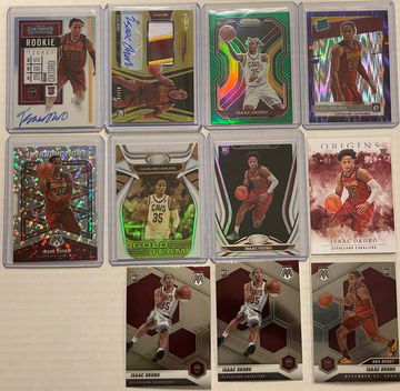 Cleveland Cavaliers Donovan Mitchell Rookie with Lot of 22 others including 4 autographs
