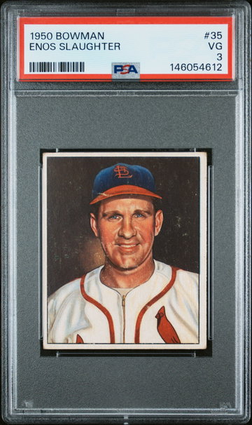 1950 Bowman Enos Slaughter #35 PSA 3
