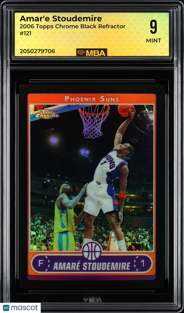 2006 Topps Chrome Amar'e Stoudemire #121 Black Refractor MBA 9