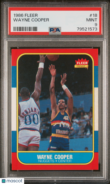 1986 Fleer Wayne Cooper #18 PSA 9