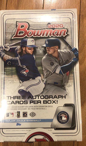 2020 Bowman Baseball Jumbo Hobby Box