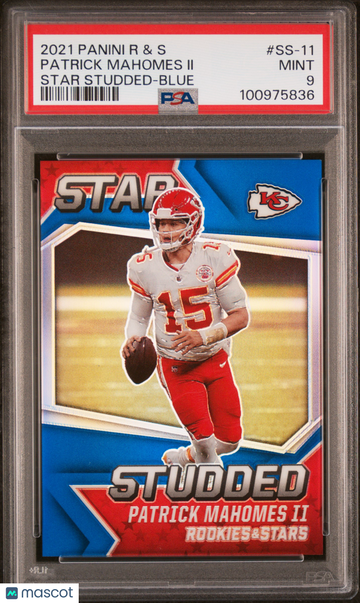 2021 Panini Rookies & Stars Star Studded Patrick Mahomes II #SS-11 Blue PSA 9