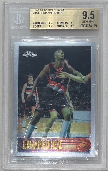 Jermaine O’Neal 1996-97 topps chrome rc rookie bgs 9.5