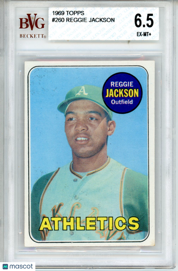 1969 Topps Reggie Jackson #260 Rookie BVG 6.5