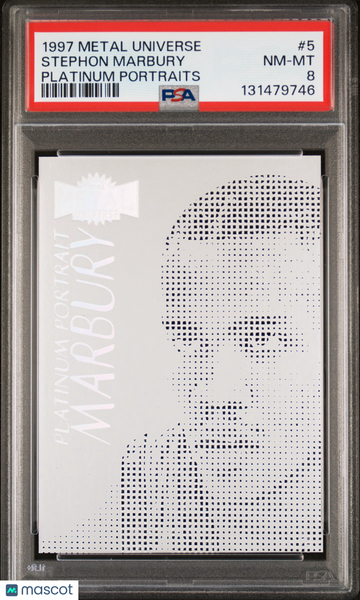 1997 Metal Universe Platinum Portrait Stephon Marbury #5 Portraits PSA 8