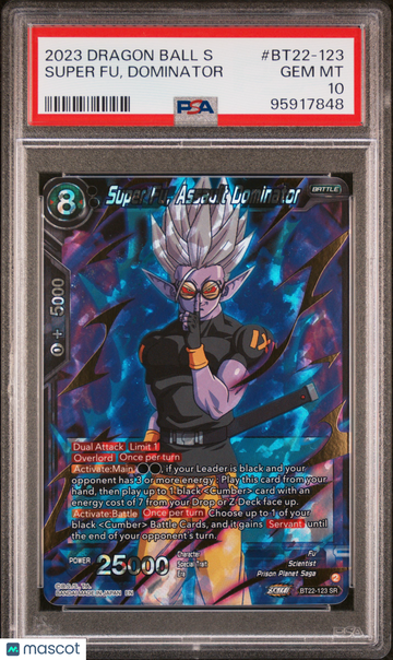 2023 Dragon Ball Super Card Game Series 22 Critical Blow Super Fu, Dominator Serbian PSA 10 #BT22-123