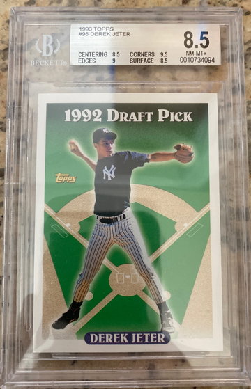1993 Topps Derek Jeter Rc BGS 8.5