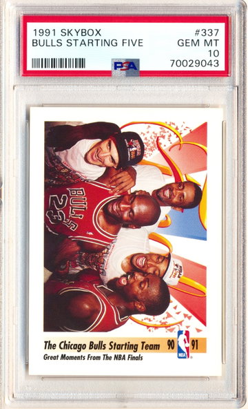 1991 Skybox #337 Michael Jordan Bulls Starting Five PSA 10