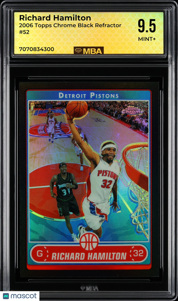 2006 Topps Chrome Richard Hamilton #52 Black Refractor MBA 9.5